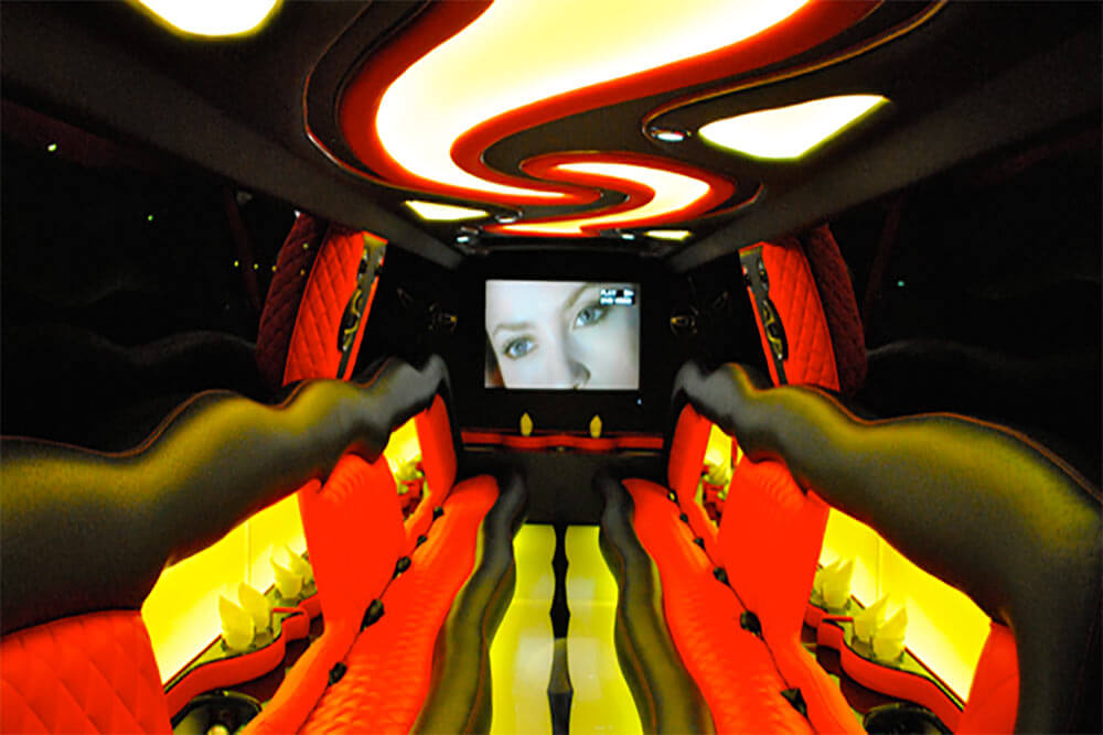 cadillac escalade black panther vip limo dubai