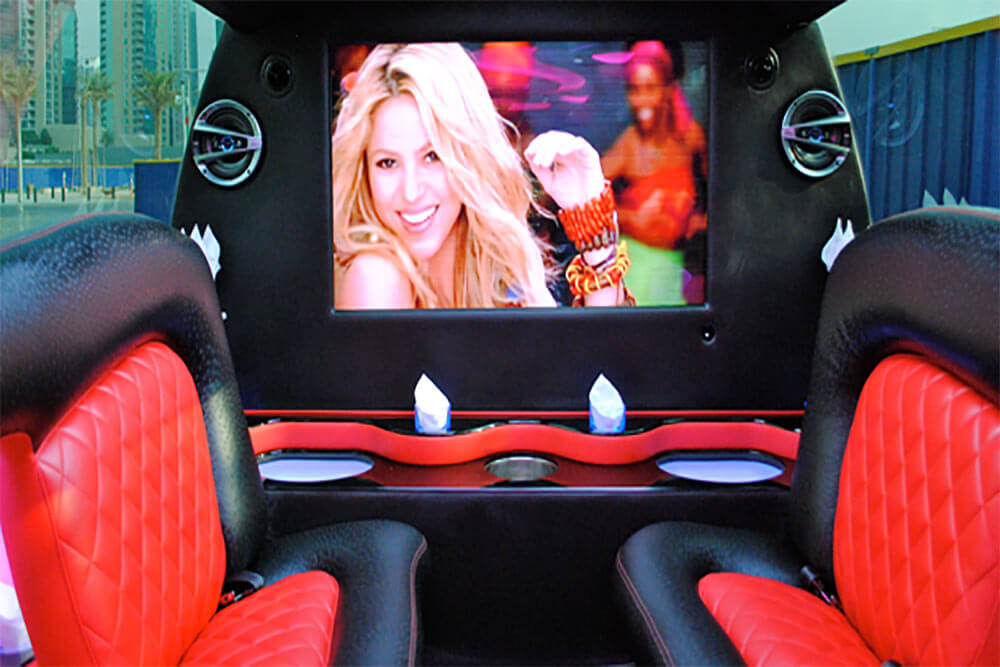 cadillac escalade black panther vip limo dubai