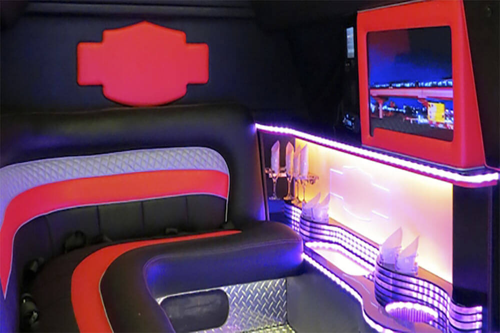 big red party black panther vip limo dubai