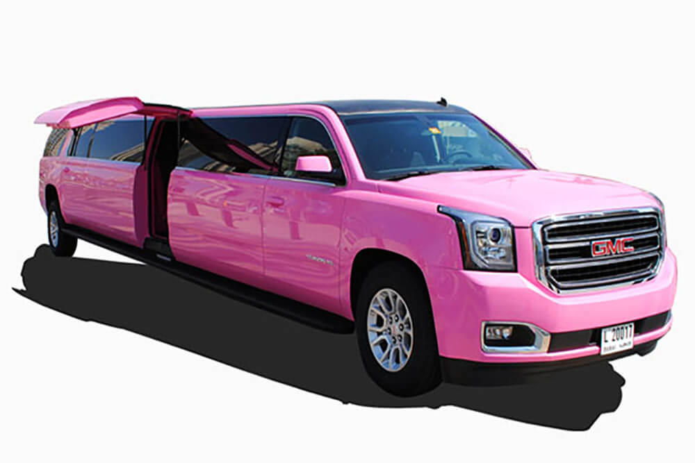 pink panther gmc vip limo dubai