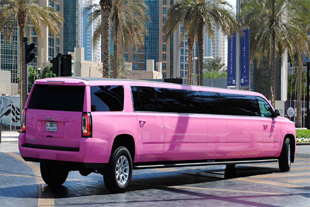 pink panther gmc vip limo dubai
