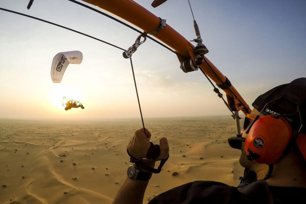 paramotor flight ride dubai