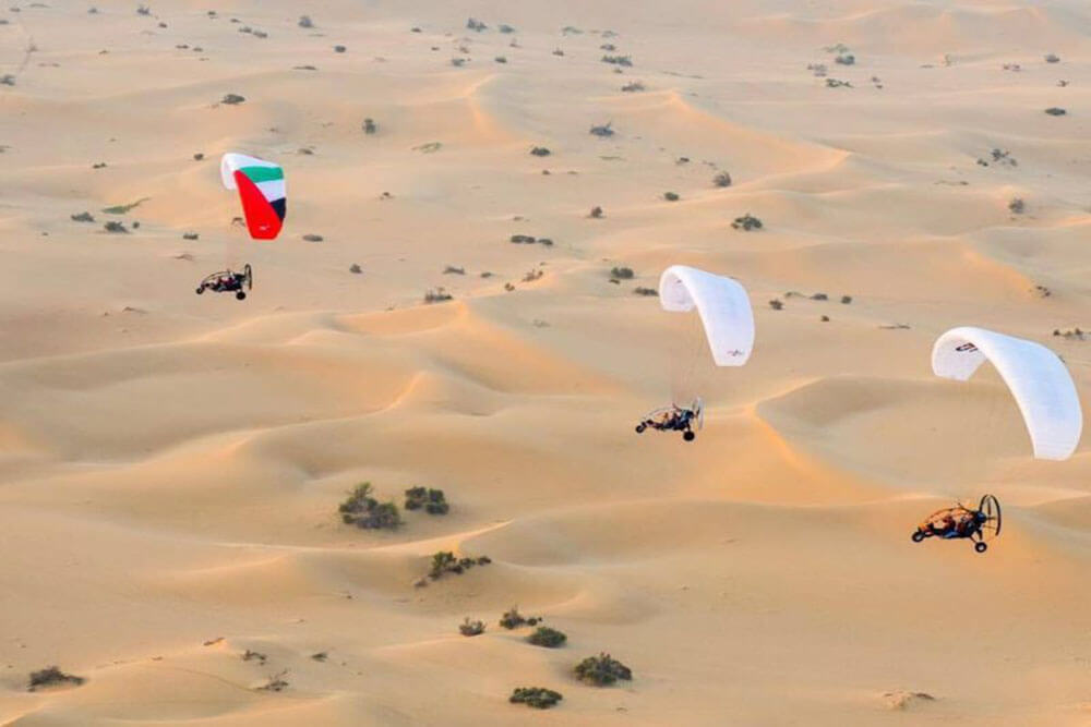 paramotor flight ride dubai
