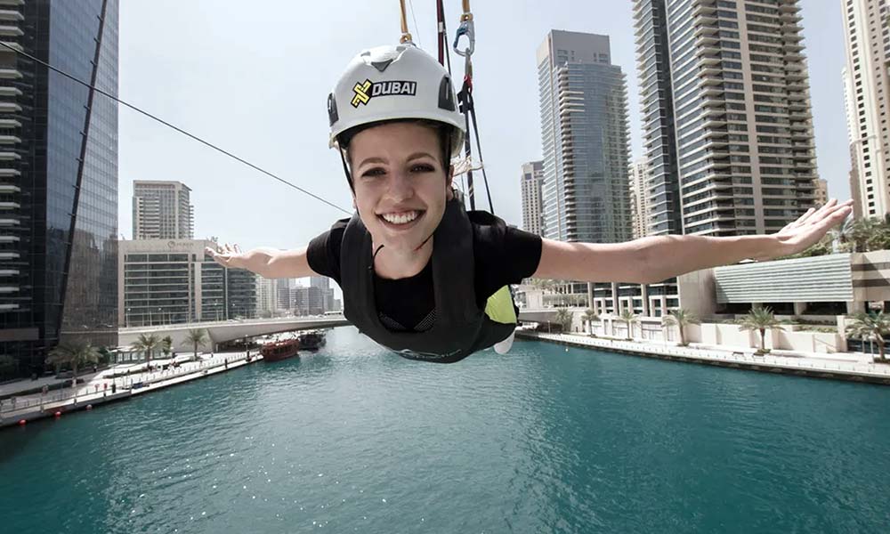 xline dubai marina zipline