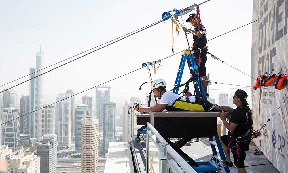xline dubai marina zipline